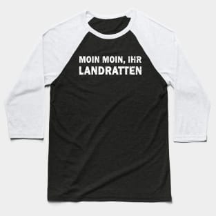 Moin Moin Landratten Seefahrer Angelhut Fischerhut Baseball T-Shirt